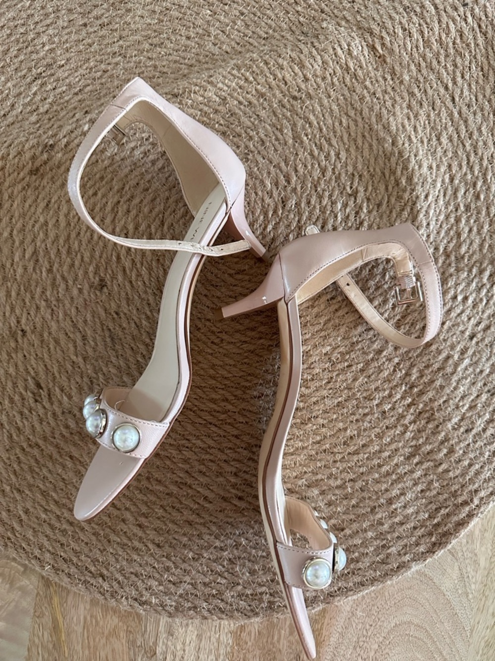 Nine West Pearl-Trim Ankle Strap Sandals - Picture 3 of 6